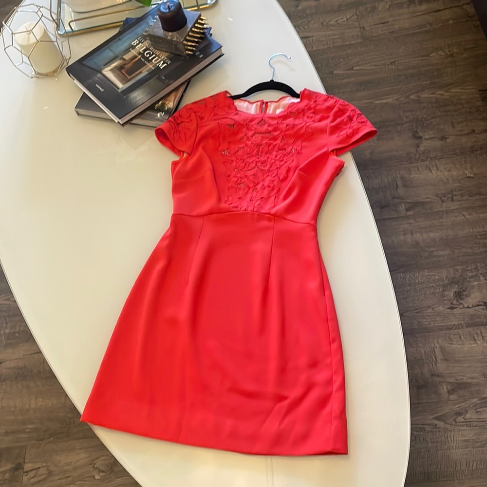 Beautiful red dress by Ted Baker. Beautiful details!